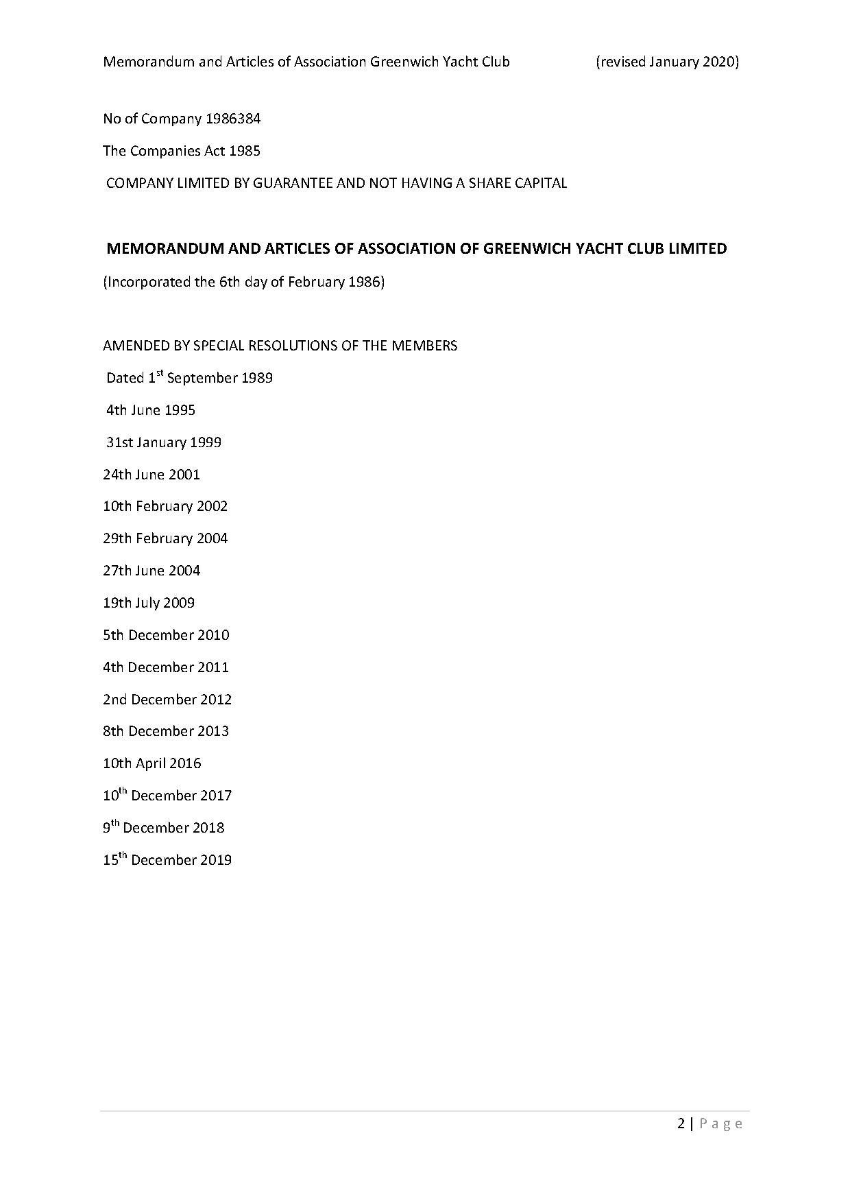 alt Articles of Association