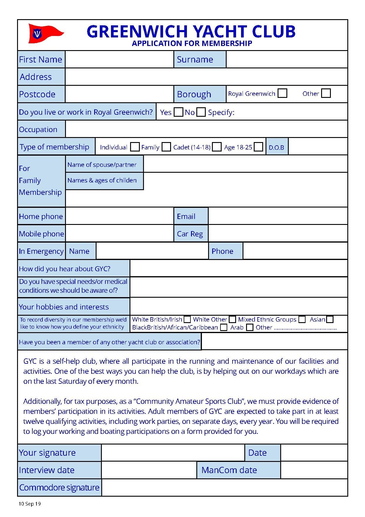 Application Form